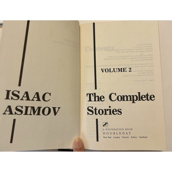 Lot of 2 Isaac Asimov - The Complete Stories: Volumes 1 and 2, Hardcover - Picture 9 of 10